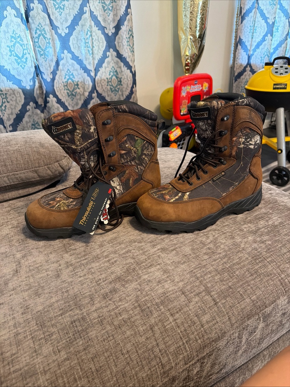 Rocky Brown and Camo Men's Hunting Boots